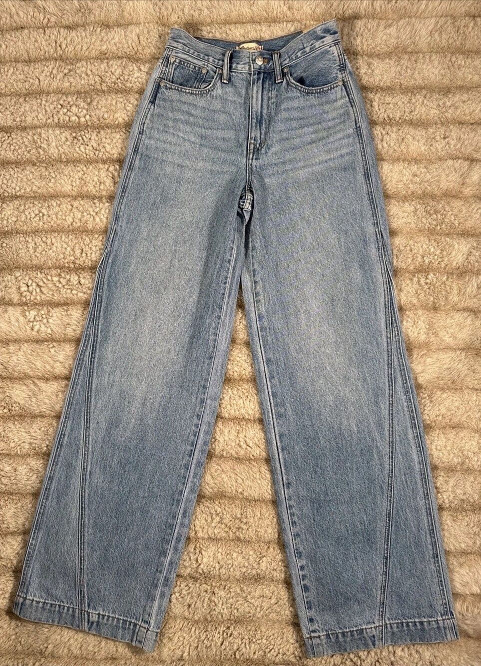Madewell Superwide-Leg Jeans Denim Light Blue WashWomen's Size 24 New
